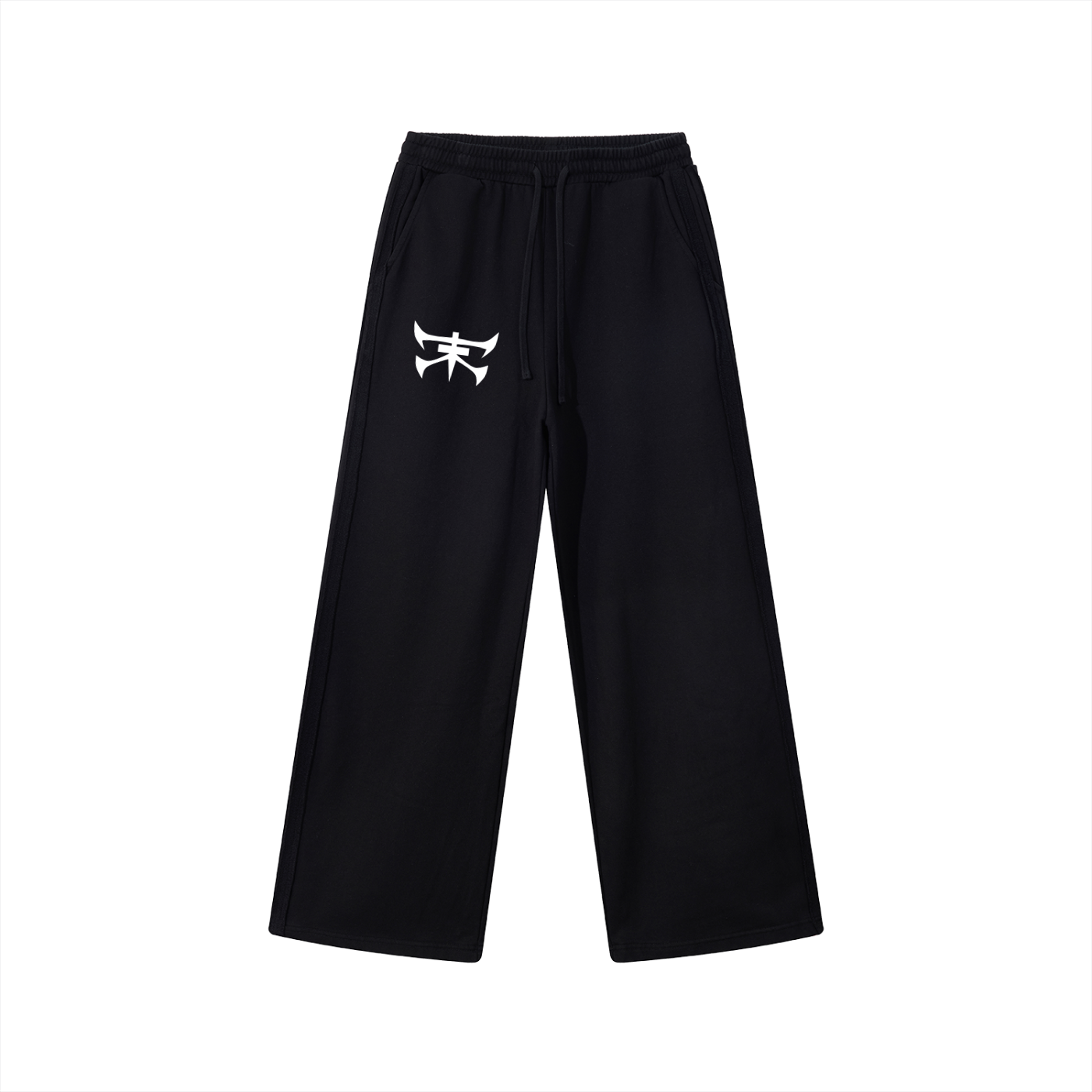 Contrast Tape Straight-Leg Sweatpants