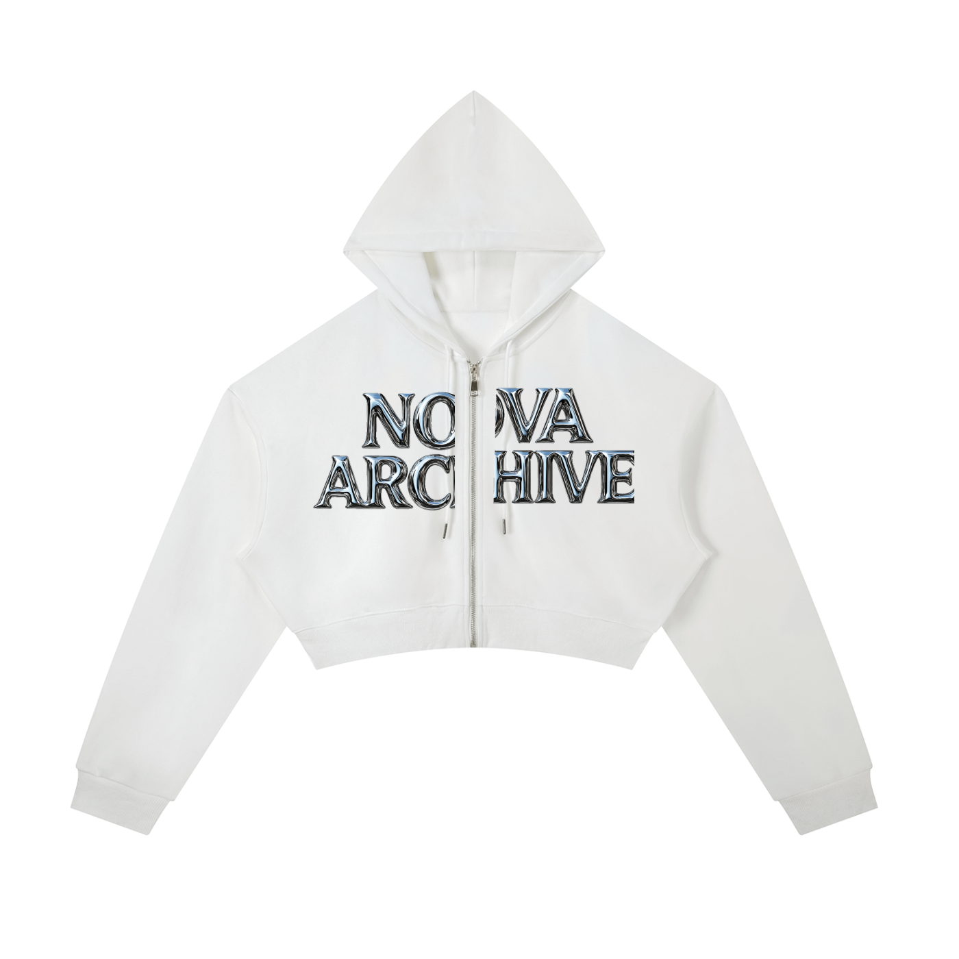 Essential Cropped Zip-Up Hoodie