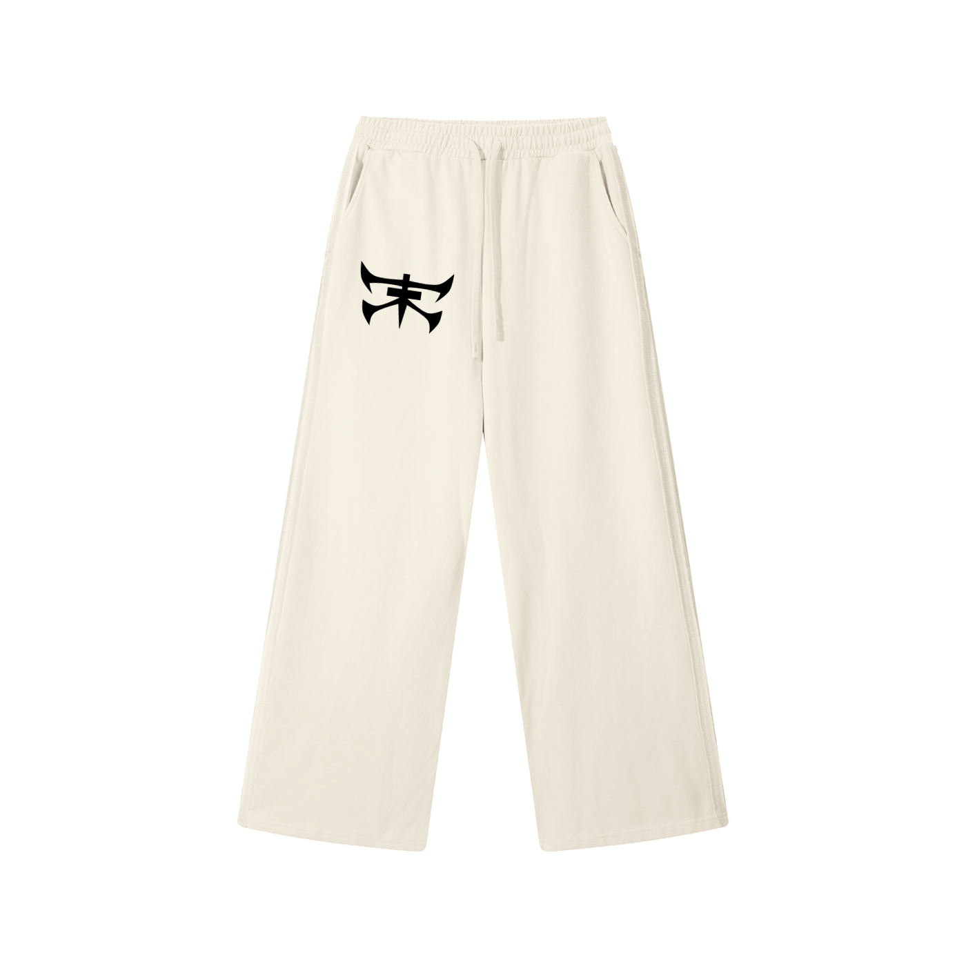 Contrast Tape Straight-Leg Sweatpants