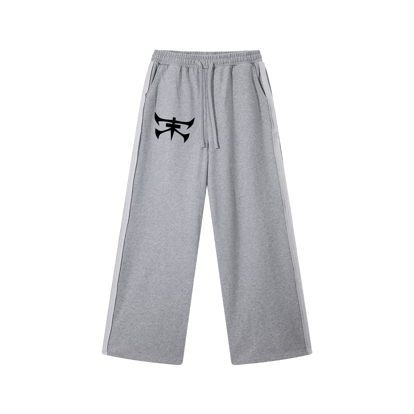 Contrast Tape Straight-Leg Sweatpants